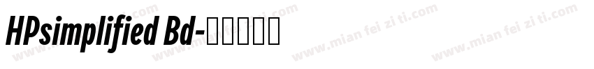 HPsimplified Bd字体转换